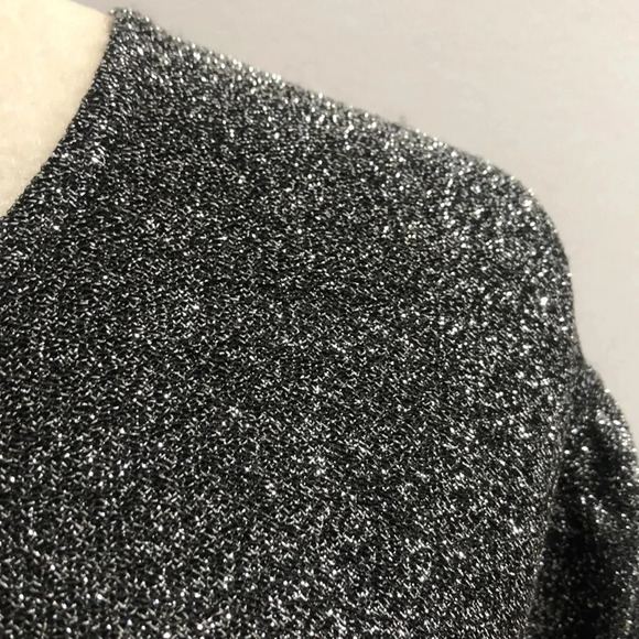 MICHAEL Michael Kors black silver long sleeve sparkle dress 3X New with tags - Picture 4 of 12